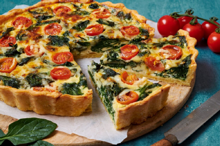 Spinach and Tomato Quiche